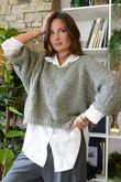 Hygge Boucle Slouch Knit Soft Sage